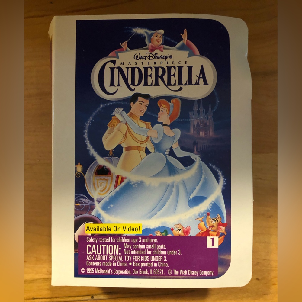 3/$20 McDonald's Cinderella VHS Toy
